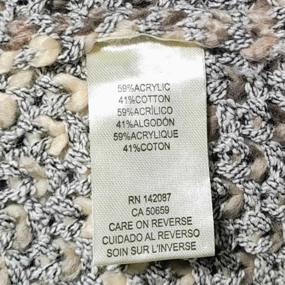 NEW Simply Noelle Knit Vest Long Open Women's Cardigan NWT Cream Ombre Size L XL - Picture 11 of 12